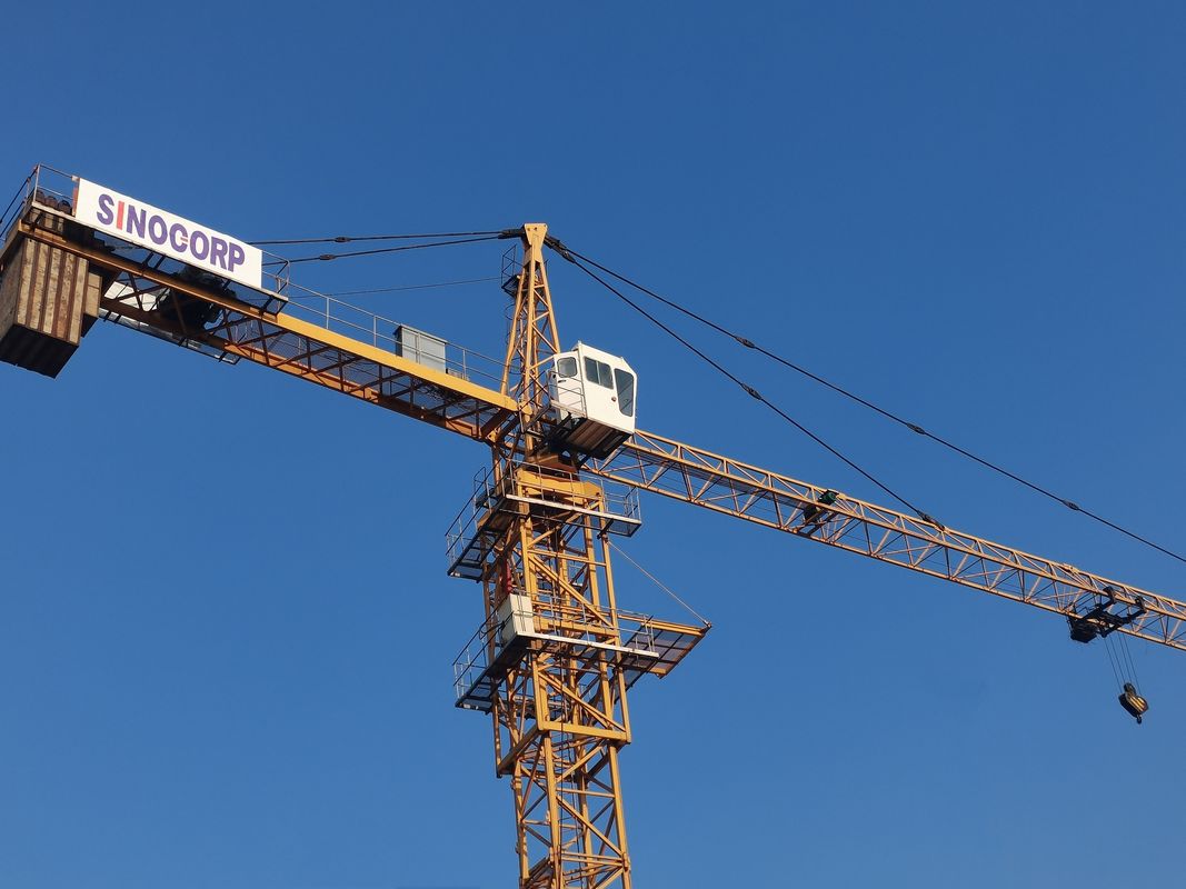 8 Tonnen Feststütze Typ 60M Boom / Armlänge Hammerhead Turm Kran